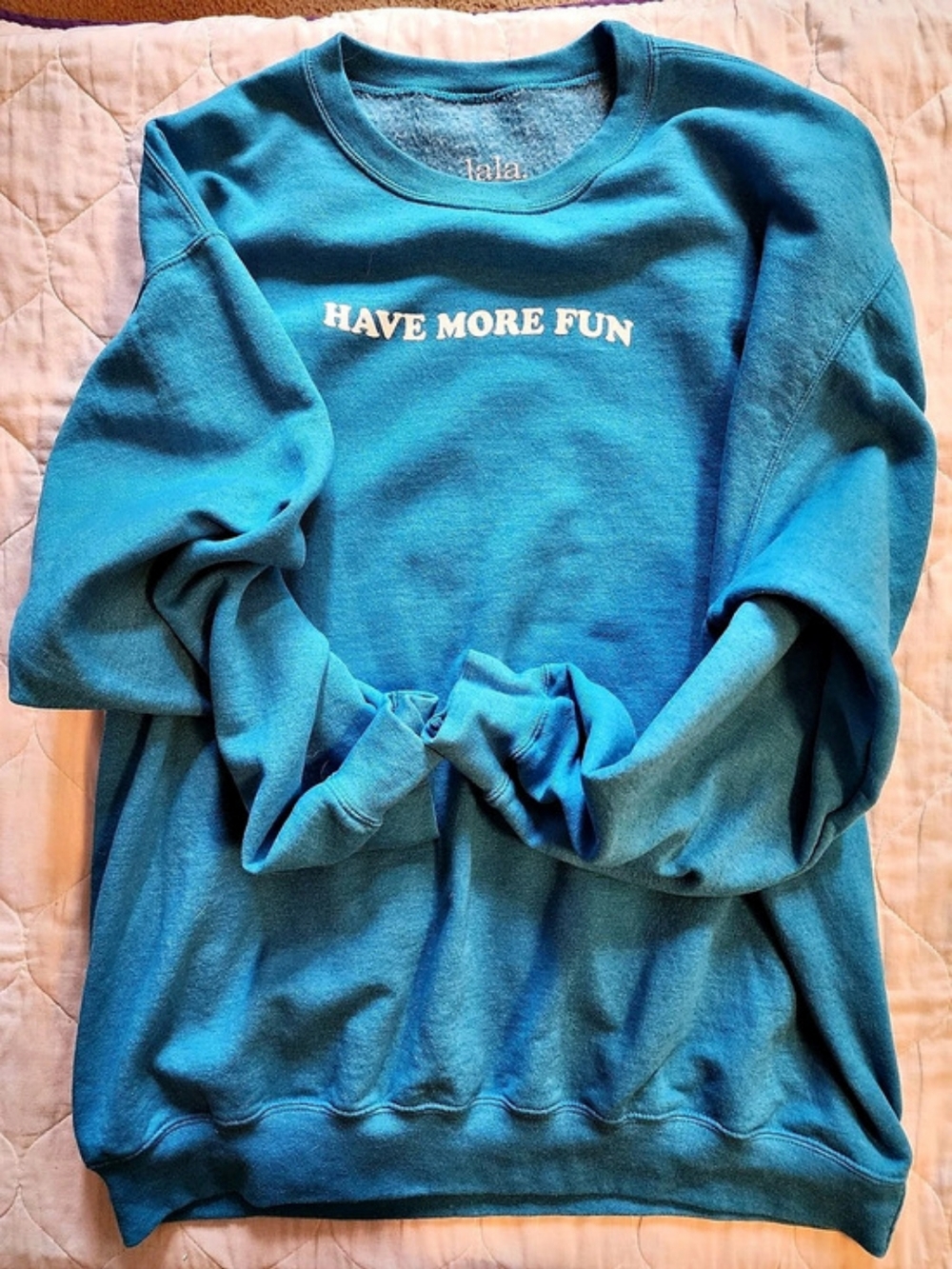 Dressed In Lala - Have More Fun sweatshirt - Size Small/Medium
